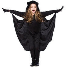 Load image into Gallery viewer, Halloween Child Cozy Hooded T-Bat Costume with Gloves and Connect Wing for Kids