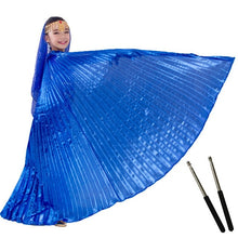 Load image into Gallery viewer, Belly Dance Wings Sticks Belly Dancing Costumes Bellydance Egypt Isis Wings for Children Girls Kids Gold Black 10 Colors Robs