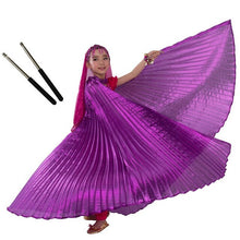 Load image into Gallery viewer, Belly Dance Wings Sticks Belly Dancing Costumes Bellydance Egypt Isis Wings for Children Girls Kids Gold Black 10 Colors Robs