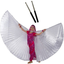 Load image into Gallery viewer, Belly Dance Wings Sticks Belly Dancing Costumes Bellydance Egypt Isis Wings for Children Girls Kids Gold Black 10 Colors Robs