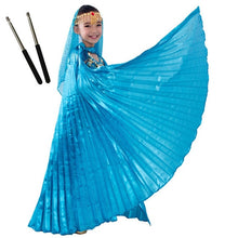 Load image into Gallery viewer, Belly Dance Wings Sticks Belly Dancing Costumes Bellydance Egypt Isis Wings for Children Girls Kids Gold Black 10 Colors Robs